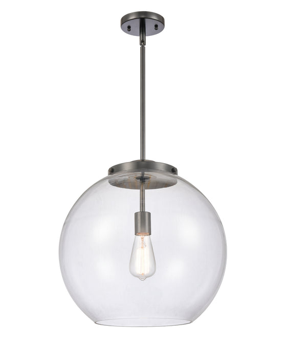 Innovations 221-1S-BK-G122-16 One Light Pendant, Matte Black