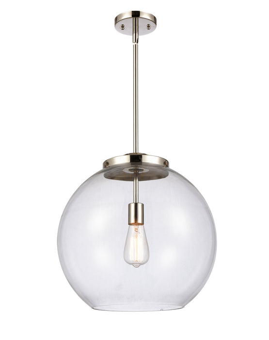 Innovations 221-1S-PN-G122-16 One Light Pendant, Polished Nickel