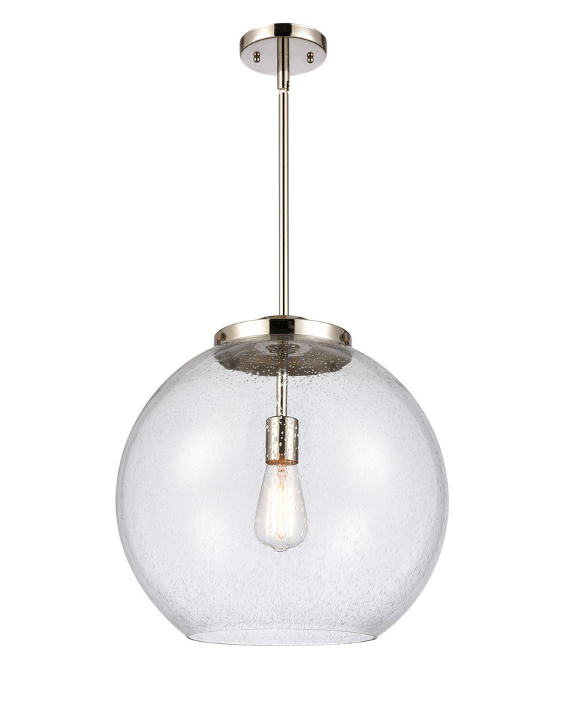 Innovations 221-1S-PN-G124-16 One Light Pendant, Polished Nickel