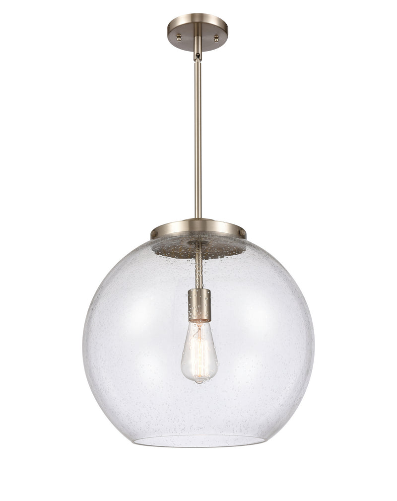 Innovations 221-1S-SN-G124-16 One Light Pendant, Brushed Satin Nickel