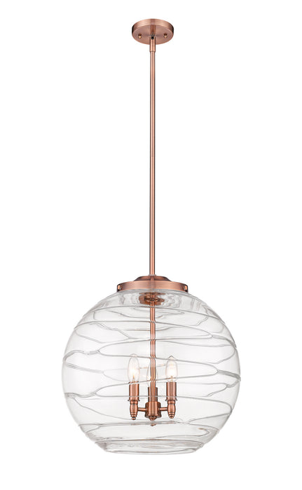 Innovations 221-3S-AC-G1213-18 Three Light Pendant, Antique Copper