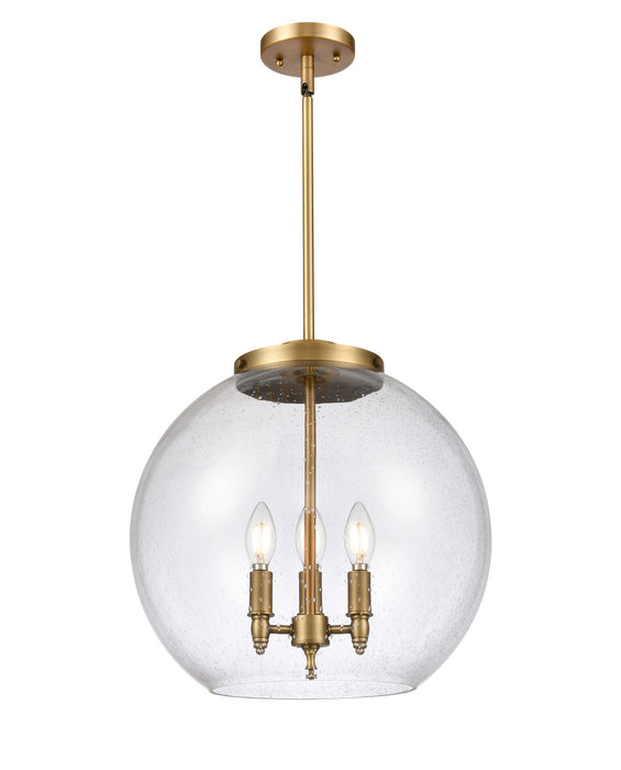 Innovations 221-3S-BB-G124-16 Three Light Pendant, Brushed Brass