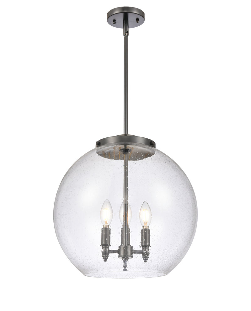 Innovations 221-3S-BK-G124-16 Three Light Pendant, Matte Black