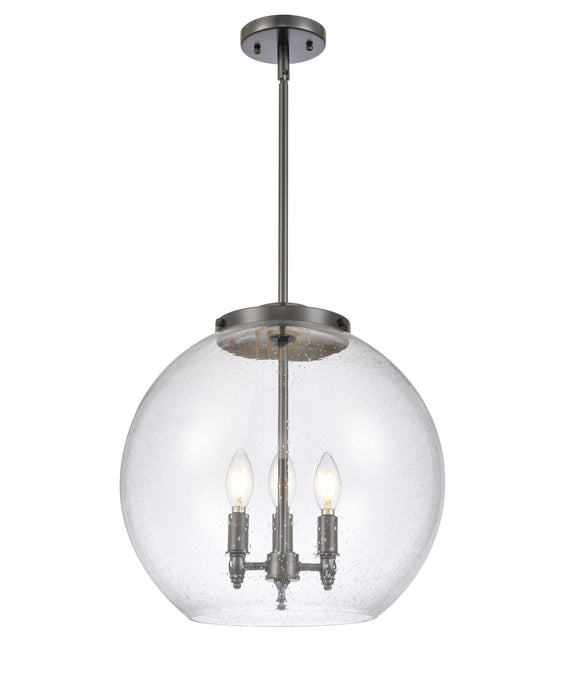 Innovations 221-3S-BK-G124-16 Three Light Pendant, Matte Black