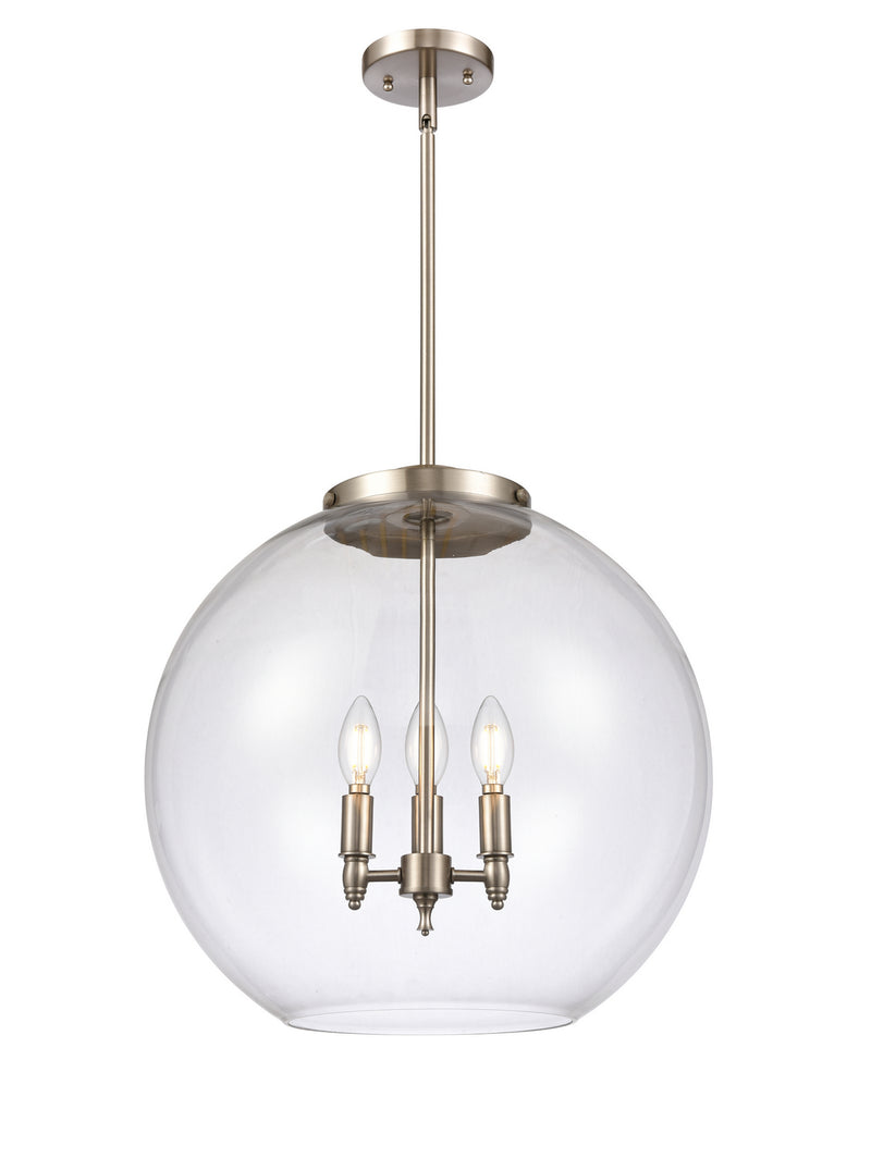 Innovations 221-3S-SN-G122-18 Three Light Pendant, Brushed Satin Nickel