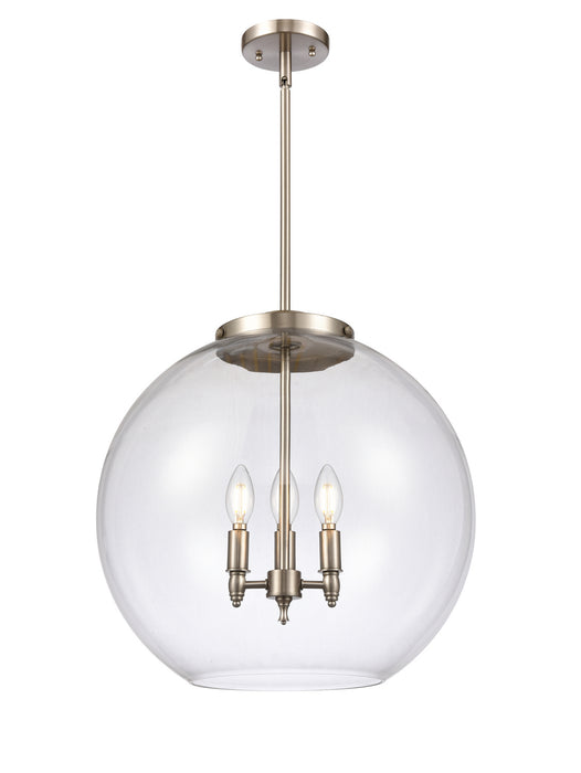Innovations 221-3S-SN-G122-18 Three Light Pendant, Brushed Satin Nickel