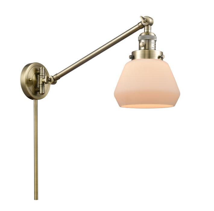 Innovations 237-AB-G171 One Light Swing Arm Lamp, Antique Brass