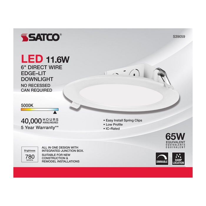 Satco S39059 LED Downlight, White