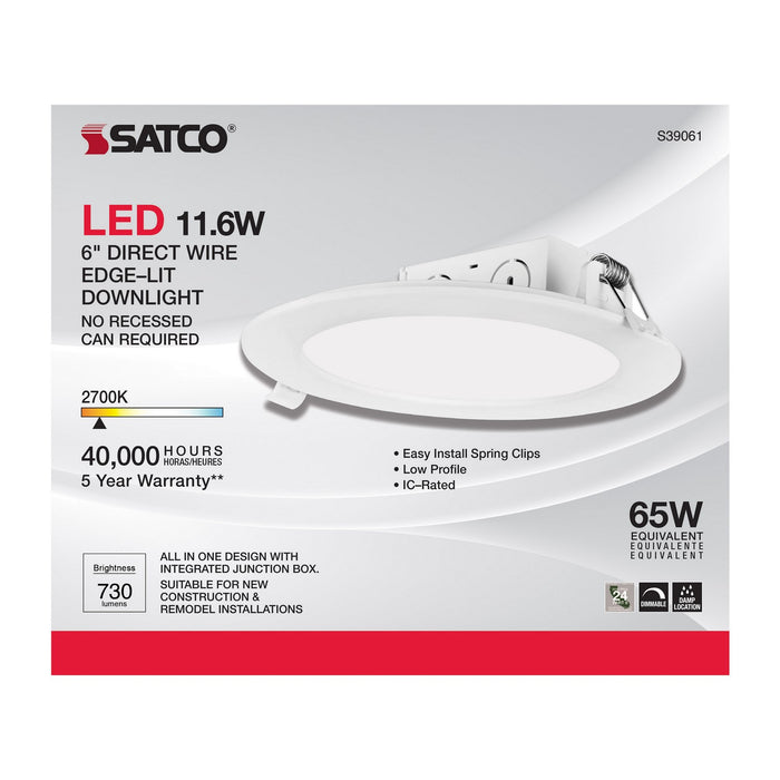 Satco S39061 LED Downlight, White