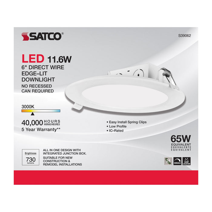 Satco S39062 LED Downlight, White