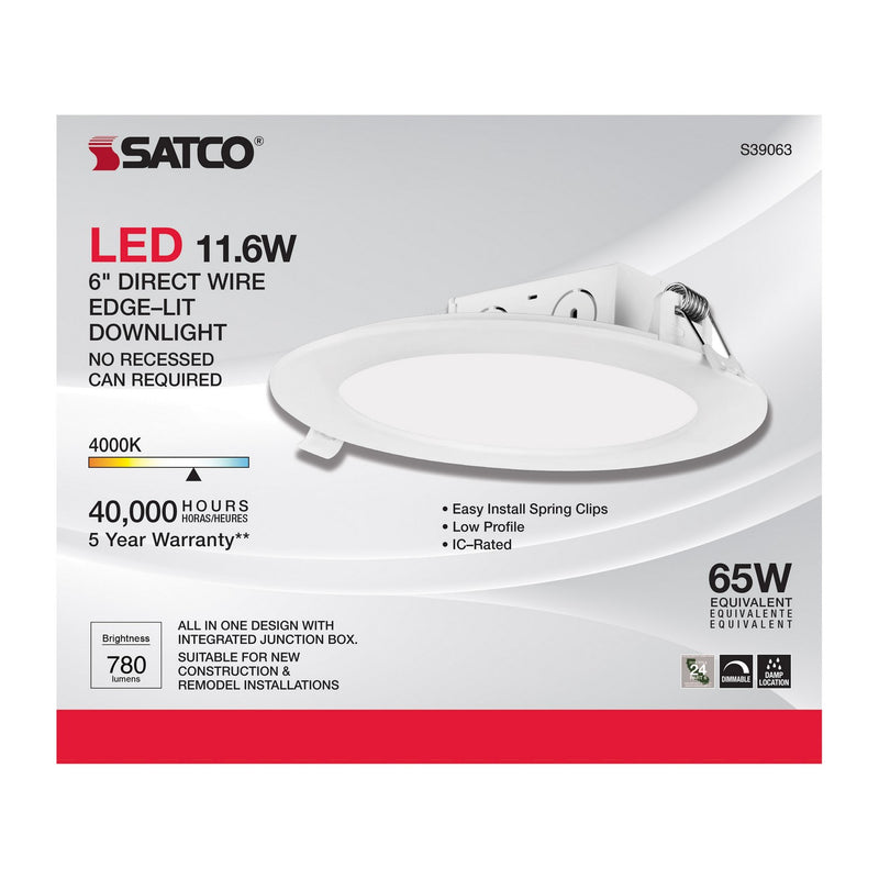 Satco S39063 LED Downlight, White