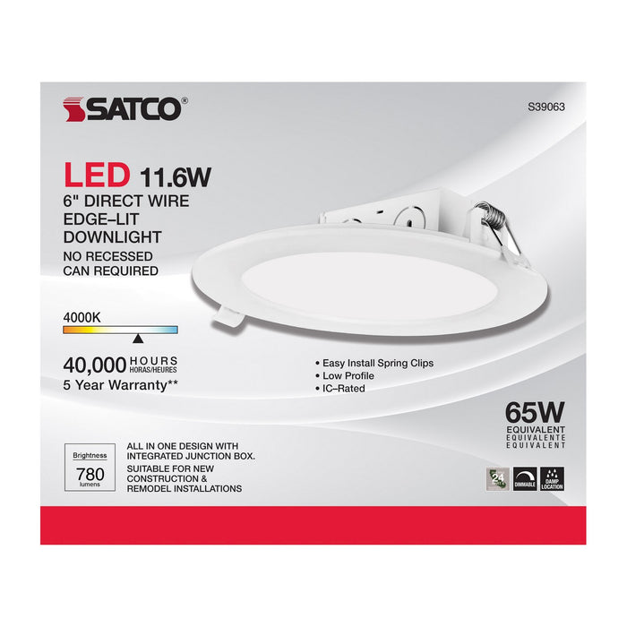 Satco S39063 LED Downlight, White