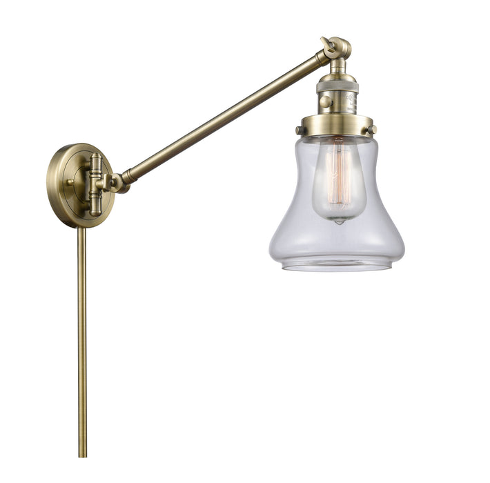 Innovations 237-AB-G192 One Light Swing Arm Lamp, Antique Brass