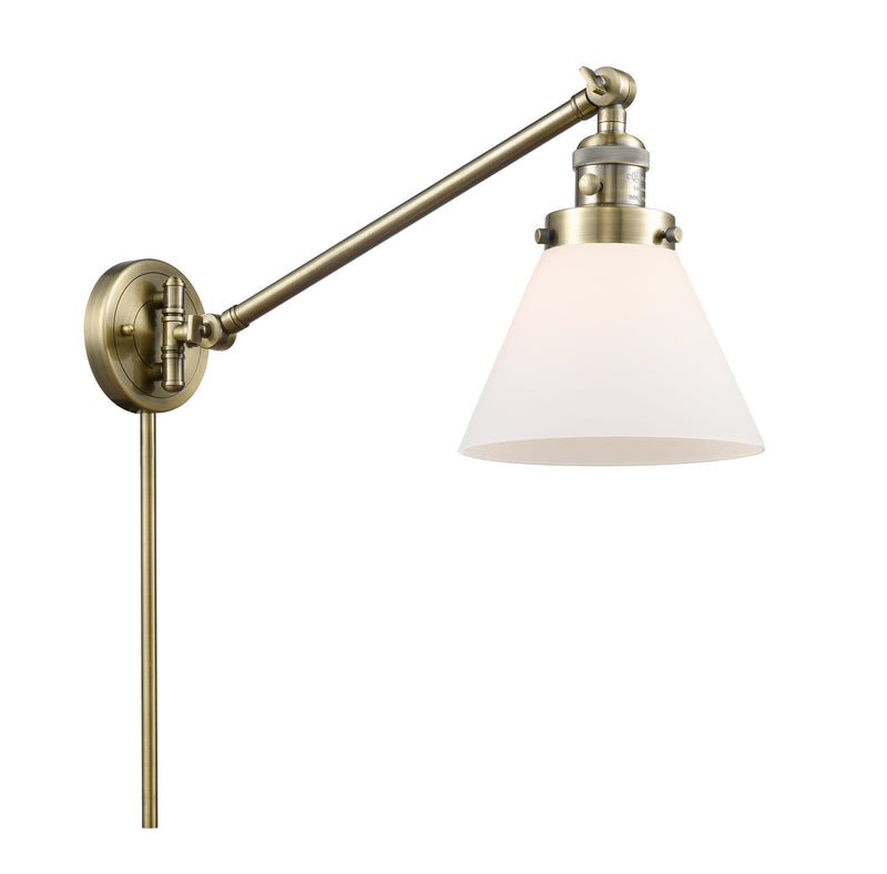 Innovations 237-AB-G41 One Light Swing Arm Lamp, Antique Brass