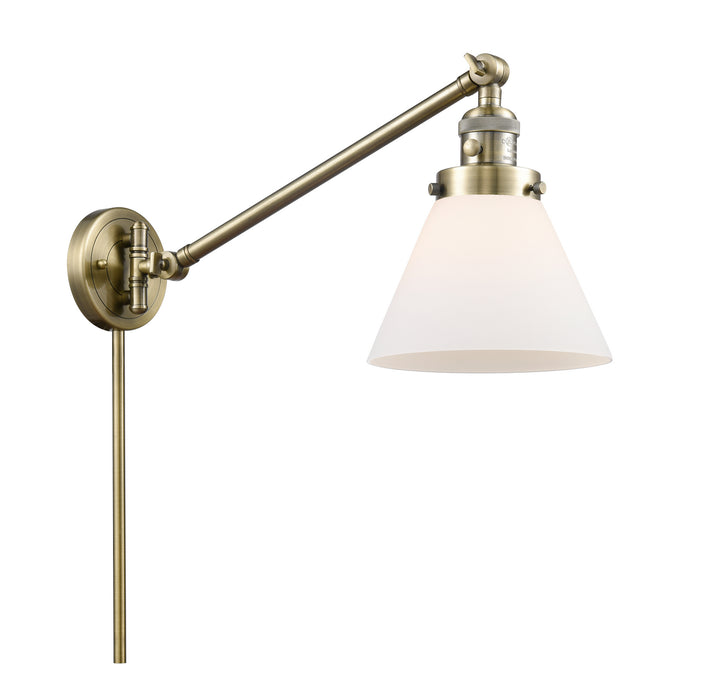 Innovations 237-AB-G41 One Light Swing Arm Lamp, Antique Brass