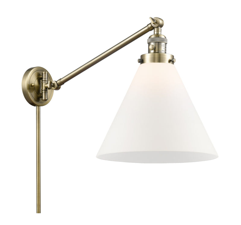 Innovations 237-AB-G41-L One Light Swing Arm Lamp, Antique Brass