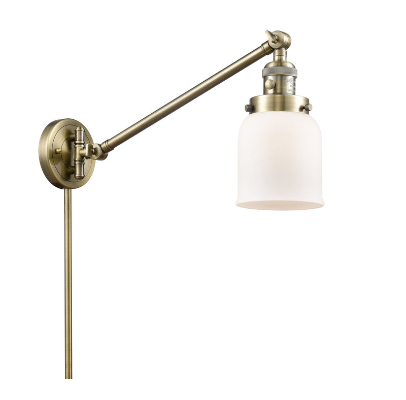 Innovations 237-AB-G51 One Light Swing Arm Lamp, Antique Brass