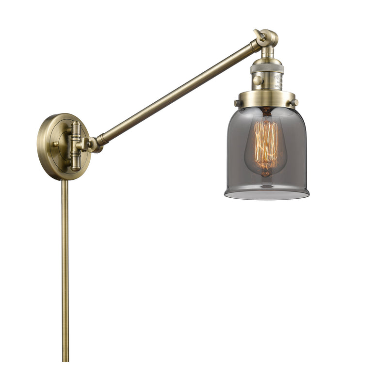 Innovations 237-AB-G53 One Light Swing Arm Lamp, Antique Brass