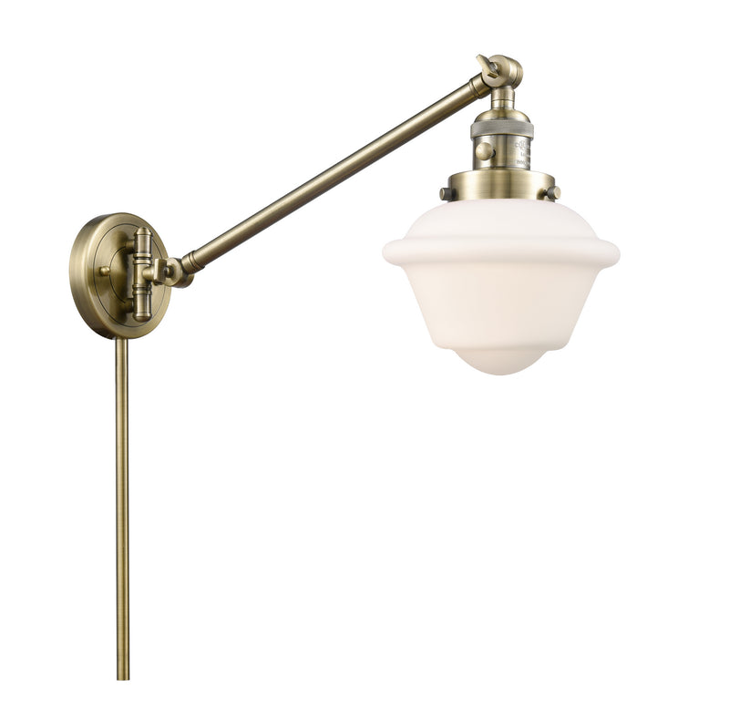 Innovations 237-AB-G531 One Light Swing Arm Lamp, Antique Brass