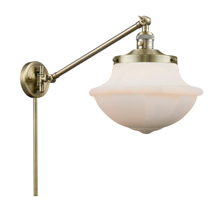 Innovations 237-AB-G541 One Light Swing Arm Lamp, Antique Brass
