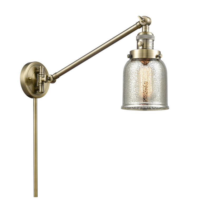 Innovations 237-AB-G58 One Light Swing Arm Lamp, Antique Brass