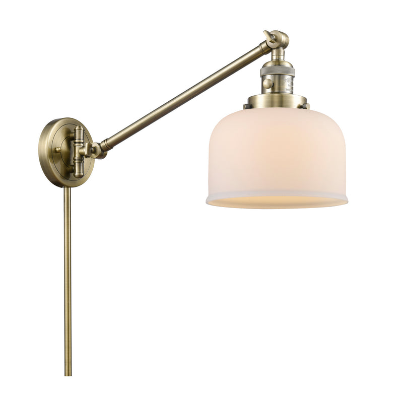 Innovations 237-AB-G71 One Light Swing Arm Lamp, Antique Brass