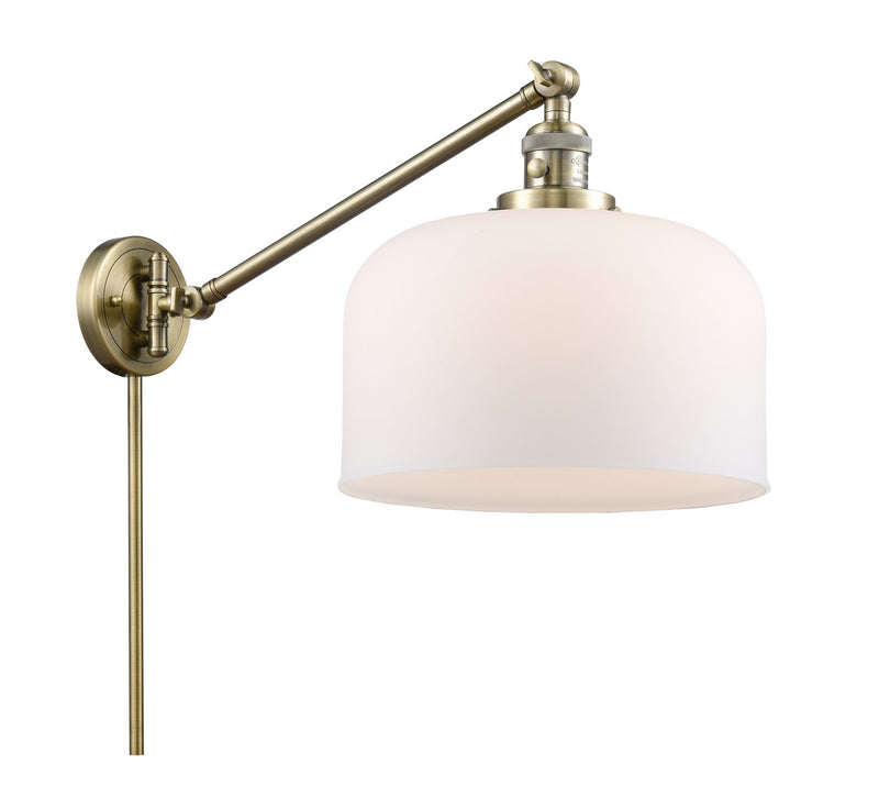 Innovations 237-AB-G71-L One Light Swing Arm Lamp, Antique Brass