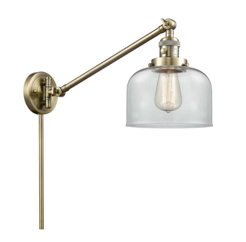 Innovations 237-AB-G72 One Light Swing Arm Lamp, Antique Brass