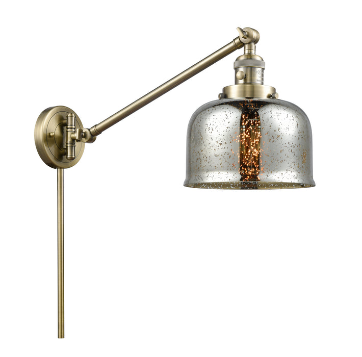Innovations 237-AB-G78 One Light Swing Arm Lamp, Antique Brass