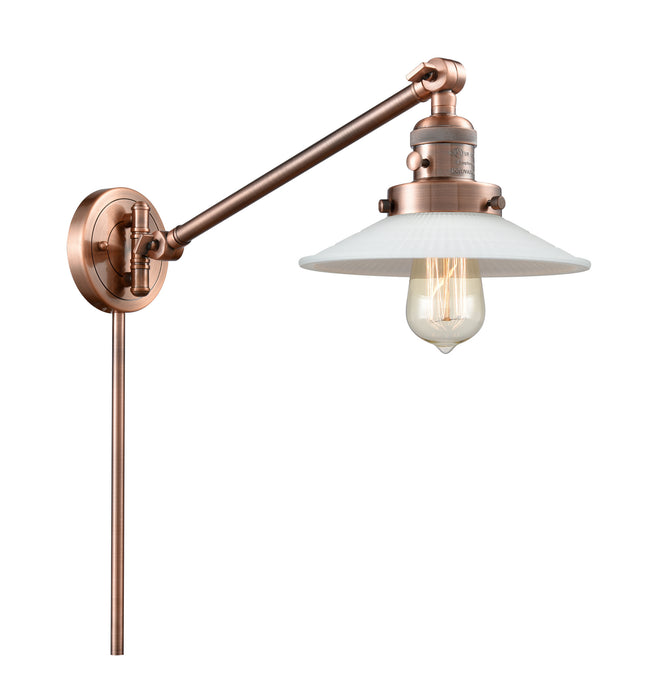 Innovations 237-AC-G1 One Light Swing Arm Lamp, Antique Copper