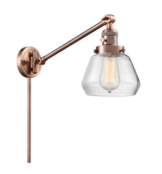 Innovations 237-AC-G172 One Light Swing Arm Lamp, Antique Copper