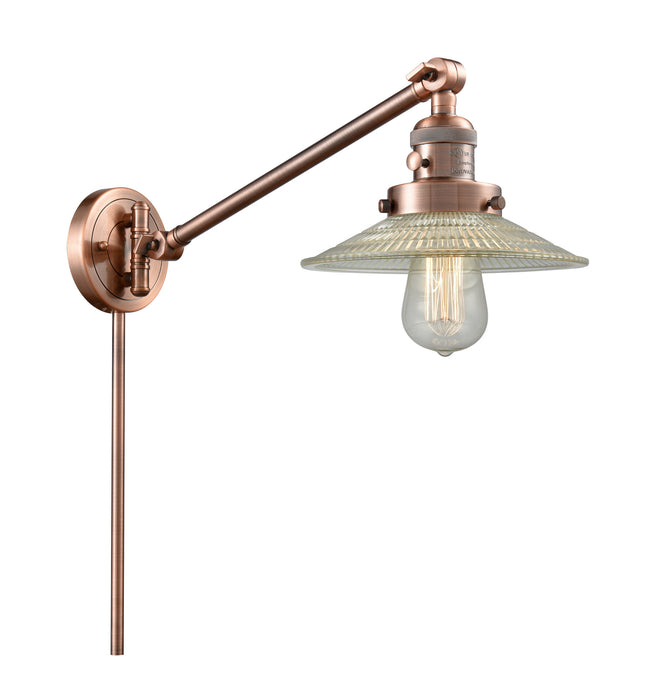 Innovations 237-AC-G2 One Light Swing Arm Lamp, Antique Copper