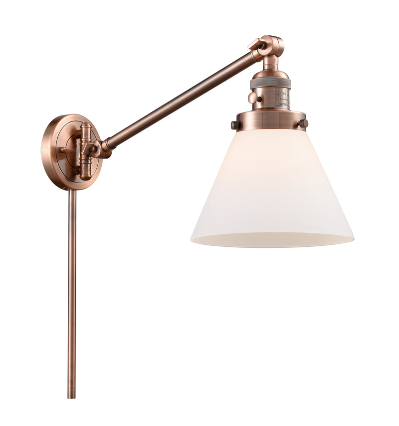 Innovations 237-AC-G41 One Light Swing Arm Lamp, Antique Copper