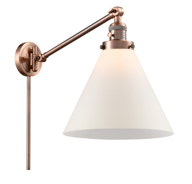 Innovations 237-AC-G41-L One Light Swing Arm Lamp, Antique Copper