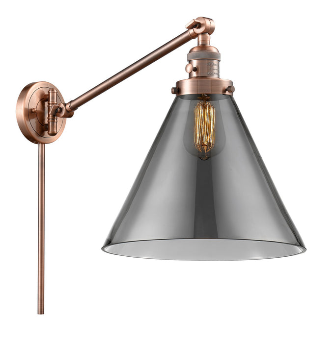 Innovations 237-AC-G43-L One Light Swing Arm Lamp, Antique Copper