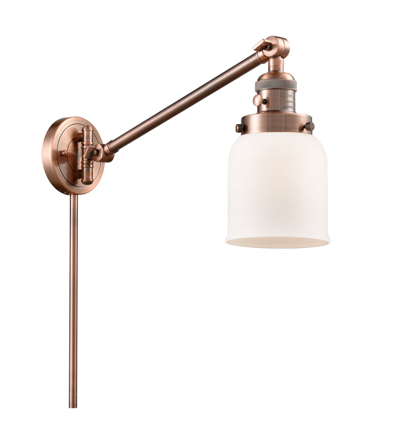 Innovations 237-AC-G51 One Light Swing Arm Lamp, Antique Copper