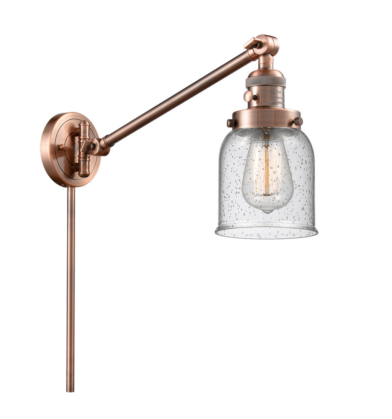 Innovations 237-AC-G54 One Light Swing Arm Lamp, Antique Copper