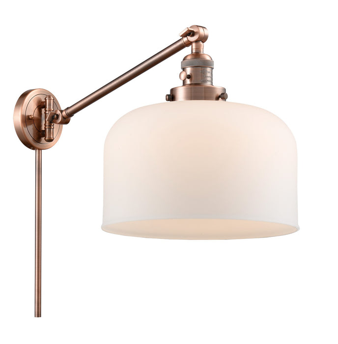 Innovations 237-AC-G71-L One Light Swing Arm Lamp, Antique Copper