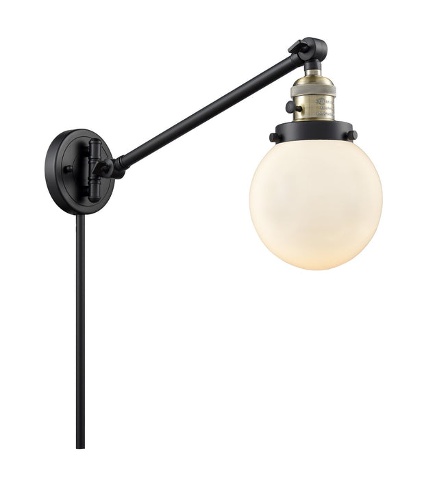 Innovations 237-BAB-G201-6-LED LED Swing Arm Lamp, Black Antique Brass