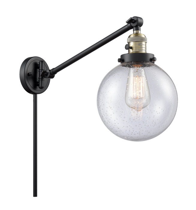Innovations 237-BAB-G204-8 One Light Swing Arm Lamp, Black Antique Brass