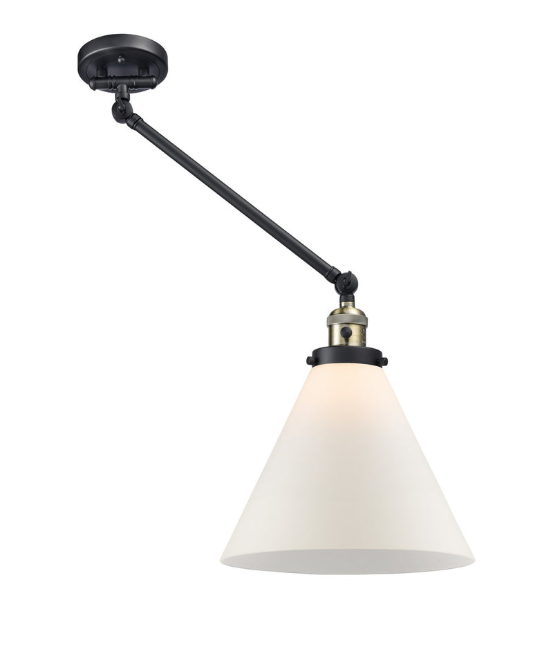 Innovations 237-BAB-G41-L One Light Swing Arm Lamp, Black Antique Brass