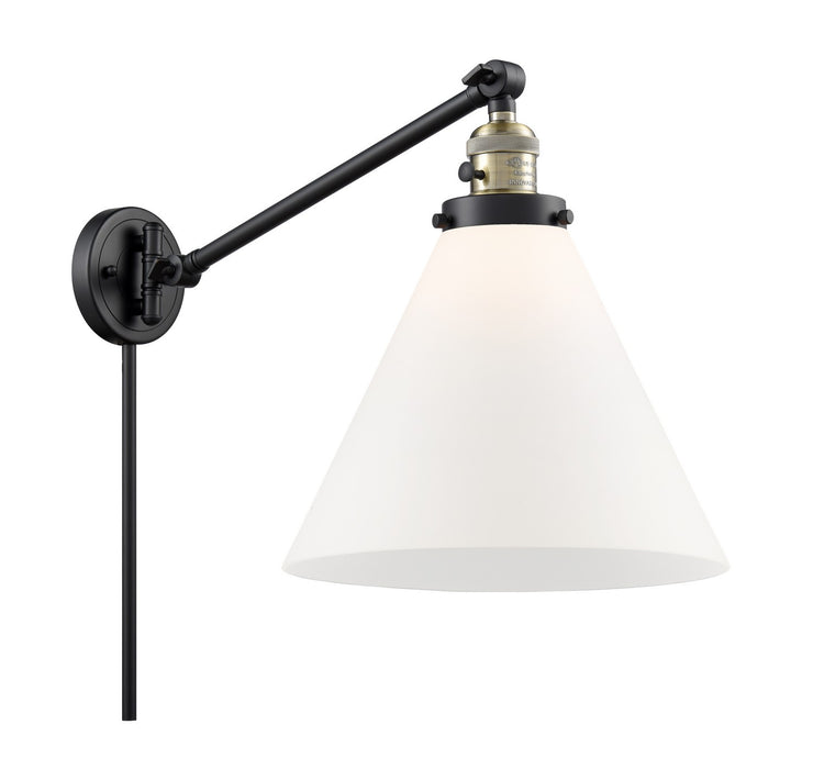 Innovations 237-BAB-G41-L One Light Swing Arm Lamp, Black Antique Brass