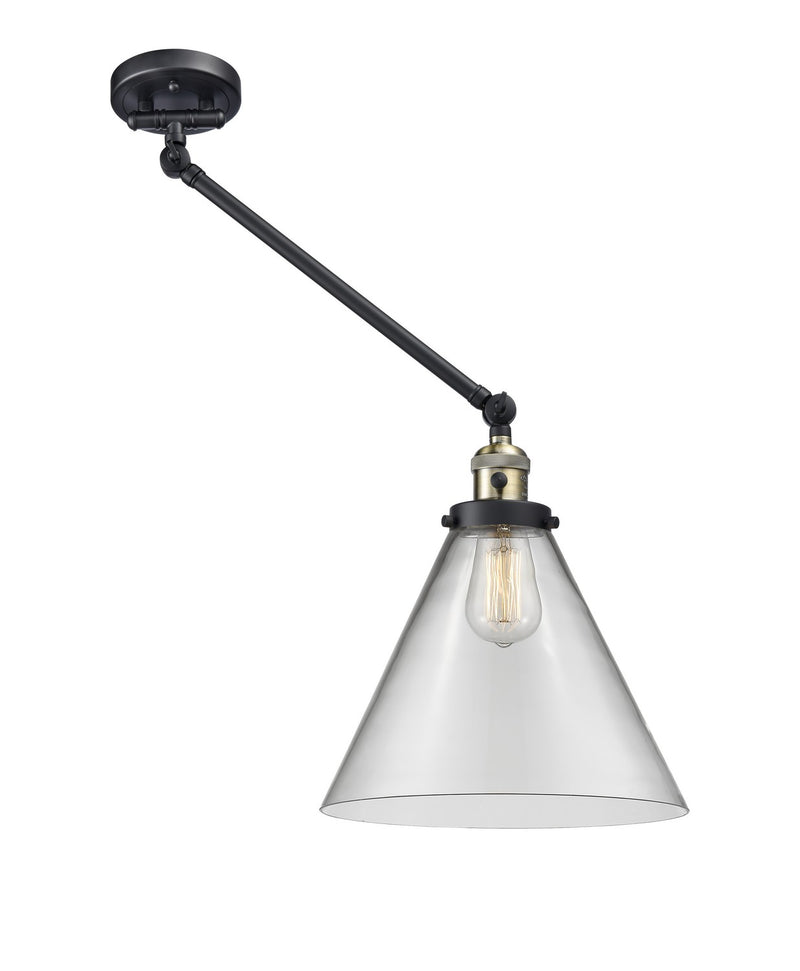 Innovations 237-BAB-G42-L One Light Swing Arm Lamp, Black Antique Brass