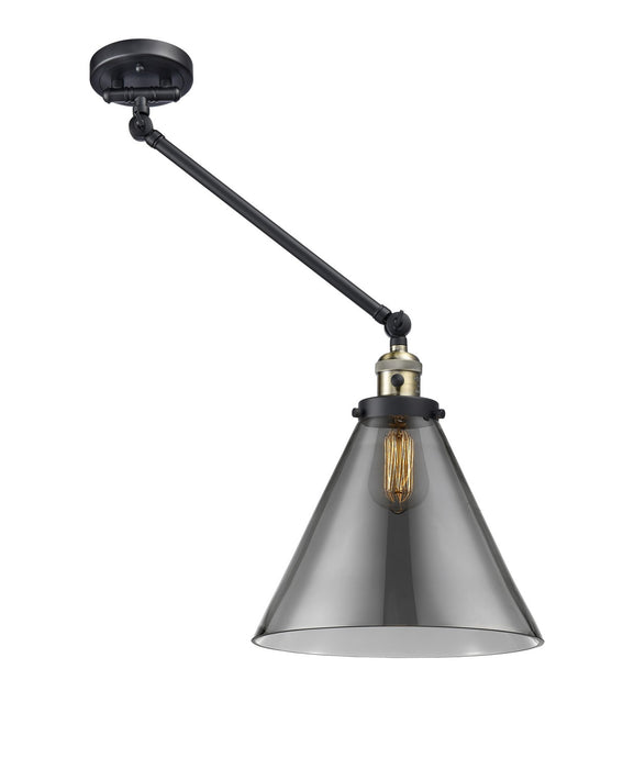 Innovations 237-BAB-G43-L One Light Swing Arm Lamp, Black Antique Brass