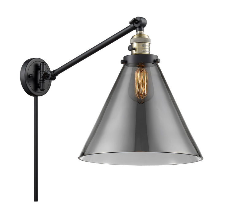 Innovations 237-BAB-G43-L One Light Swing Arm Lamp, Black Antique Brass