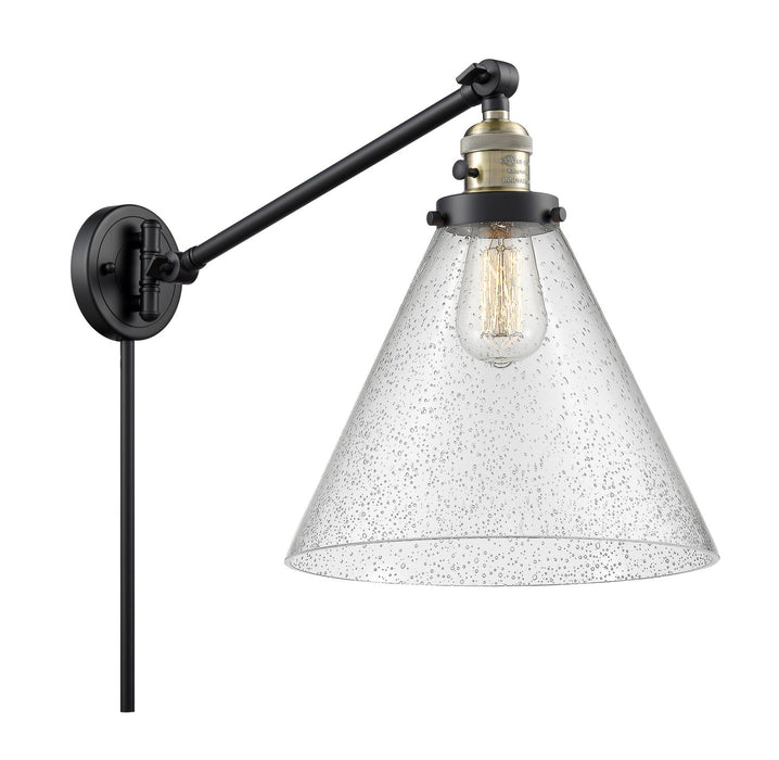 Innovations 237-BAB-G44-L One Light Swing Arm Lamp, Black Antique Brass