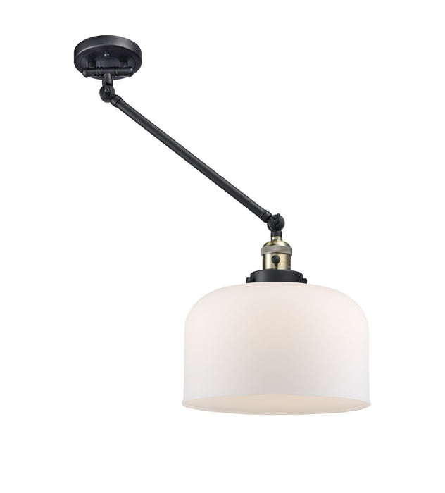 Innovations 237-BAB-G71-L One Light Swing Arm Lamp, Black Antique Brass
