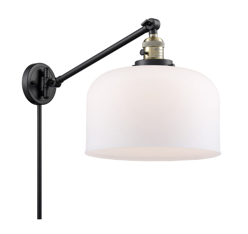 Innovations 237-BAB-G71-L One Light Swing Arm Lamp, Black Antique Brass