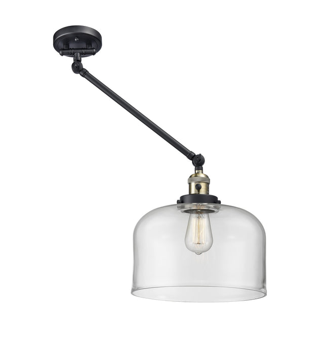 Innovations 237-BAB-G72-L One Light Swing Arm Lamp, Black Antique Brass