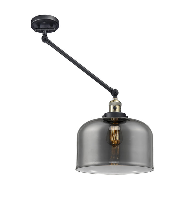 Innovations 237-BAB-G73-L One Light Swing Arm Lamp, Black Antique Brass